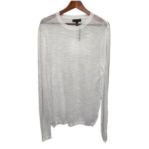 ASOS White Sheer Scoop Neck Long Sleeve Shirt Size 2XL NWT